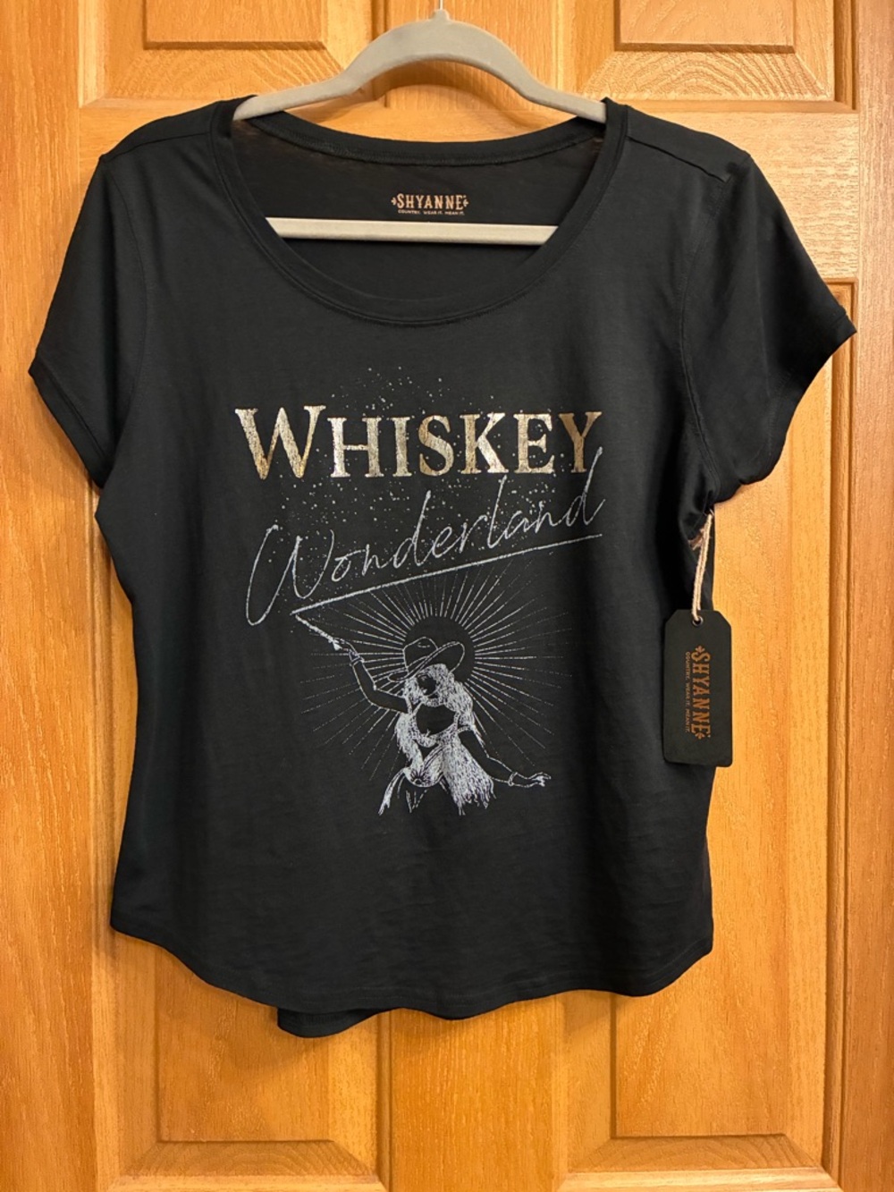 Shyanne Black Graphic 'Whiskey Wonderland' Short Sleeve Tee